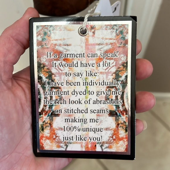 Jou Jou Vegan Leather Tobacco/Brown Light-Weight Jacket Size Large - Picture 13 of 13